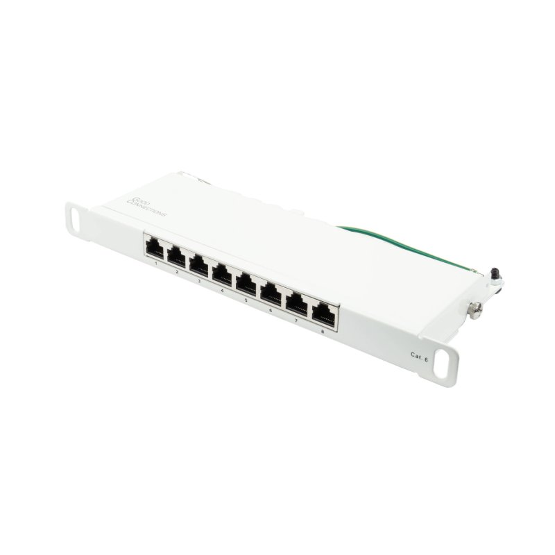 Good Connections Patchpanel 10"Cat. 6 8-P. 0,5 HE reinweiß