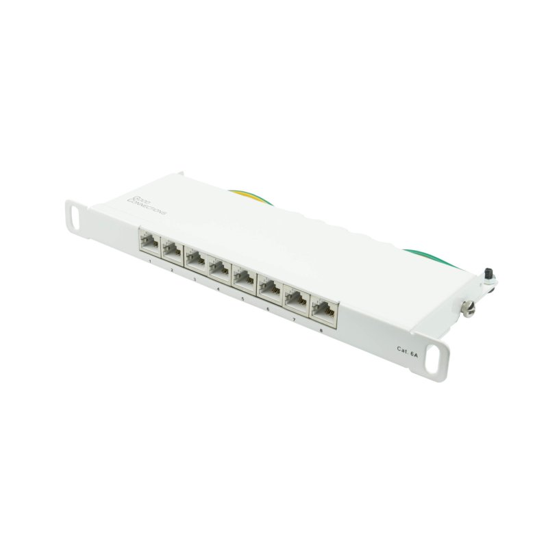 Good Connections Patchpanel 10"Cat. 6A 8-P 0,5HE reinweiß