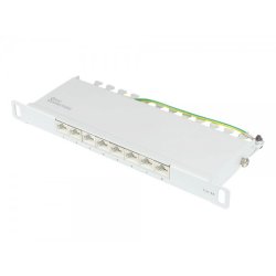 Good Connections Patchpanel 10"Cat. 6A 8-P. 0,5HE lichtgr.