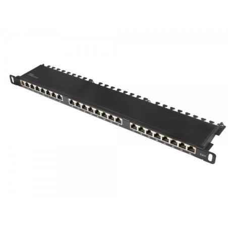 Good Connections Patchpanel 19"Cat. 6 24-P. 0,5 HE schw.