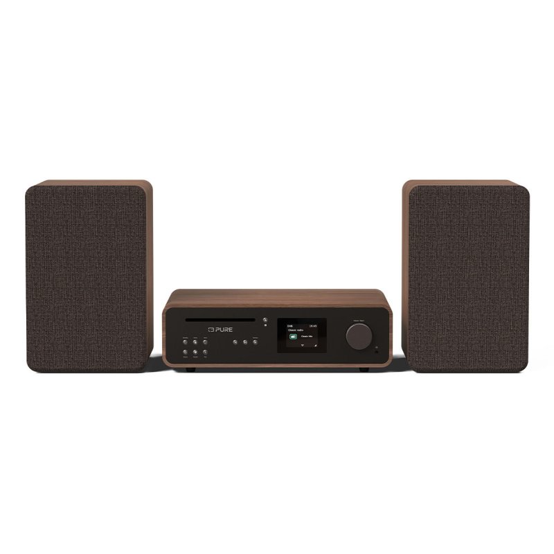 Pure Micro HiFi Classic Stereo Home audio micro system 50 W Black, Walnut