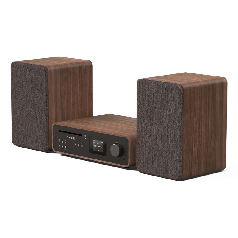 Pure Micro HiFi Classic Stereo Home audio micro system 50 W Black, Walnut