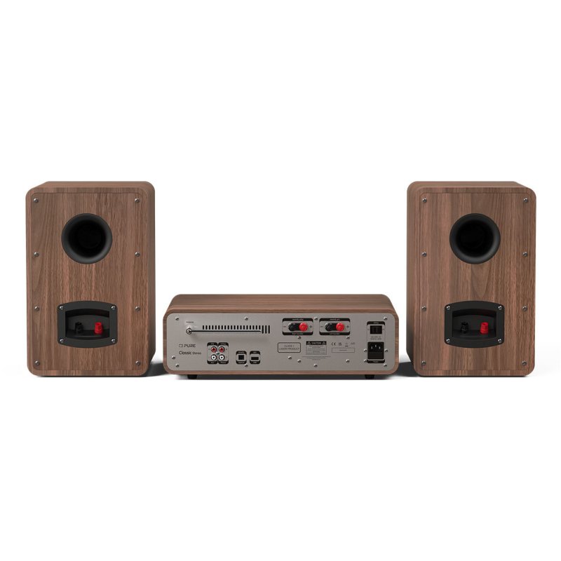 Pure Classic Stereo Coffee Black/Walnut EU/UK