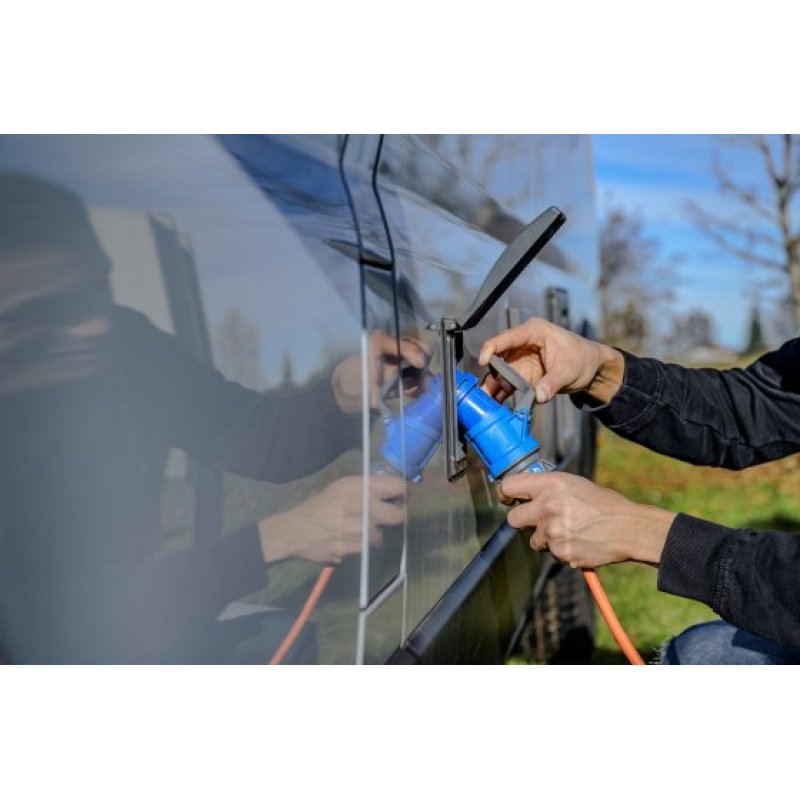 Brennenstuhl 1167650625 multiprise 25 m 1 sortie(s) CA Intérieur & extérieur Bleu, Orange