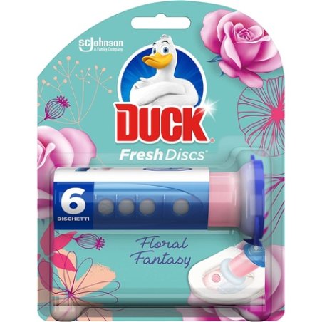 Duck Fresh Discs Toilet Cleaner Floral Fantasy, Applicator With Hose And 6