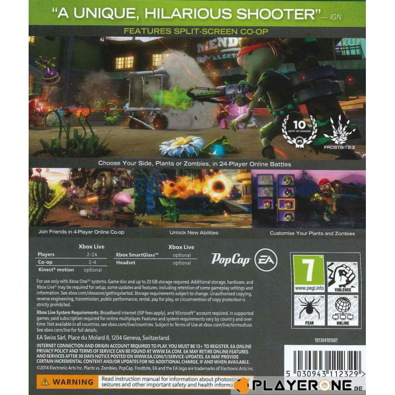 Microsoft Plants vs Zombies : Garden Warfare Standard Xbox One