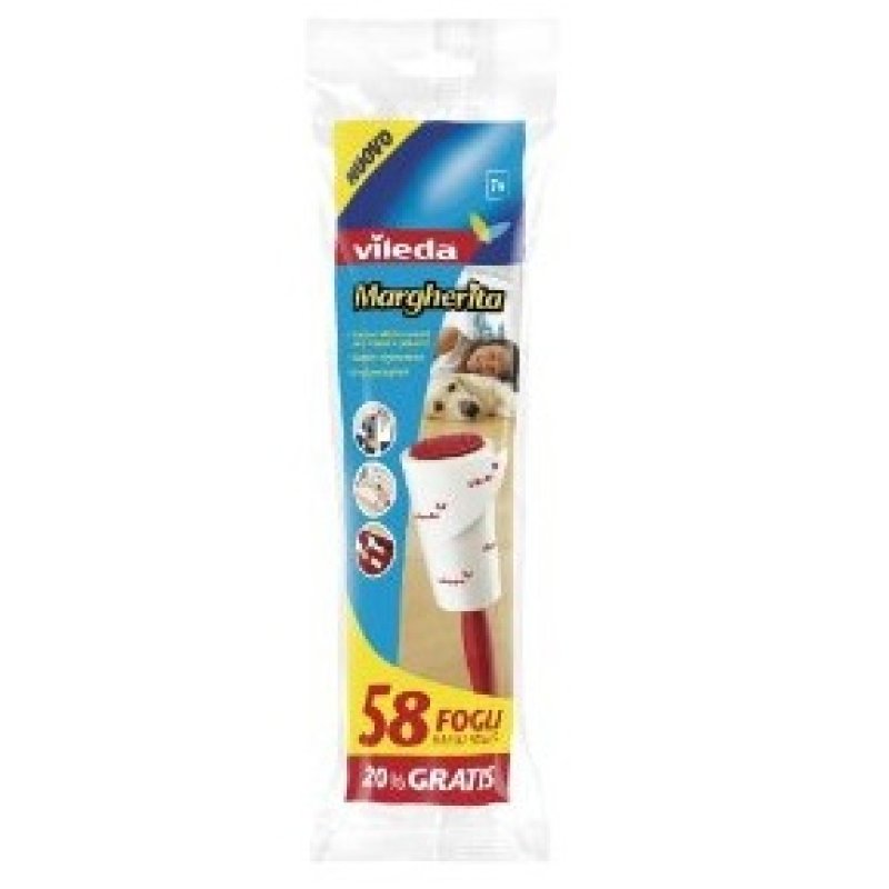 Vileda Margherita Lint Roller With Adhesive Film And Ergonomic Handle 1 Rotolo