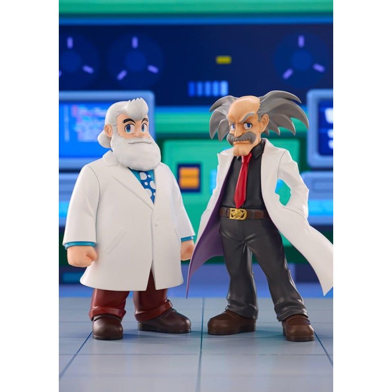MEGA MAN - Dr. Willy & Dr. Light - Statuette Oshi Works 22cm