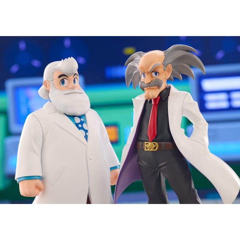 MEGA MAN - Dr. Willy & Dr. Light - Statuette Oshi Works 22cm