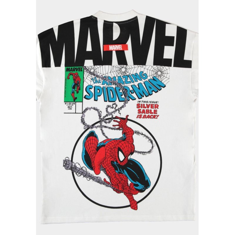 SPIDER-MAN - Split Comic - T-shirt Homme Loose Fit (S)