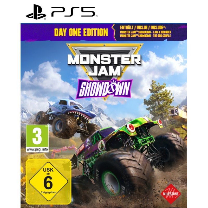 GAME Monster Jam Showdown Day One Edition Premier jour Allemand, Français, Italien PlayStation 5