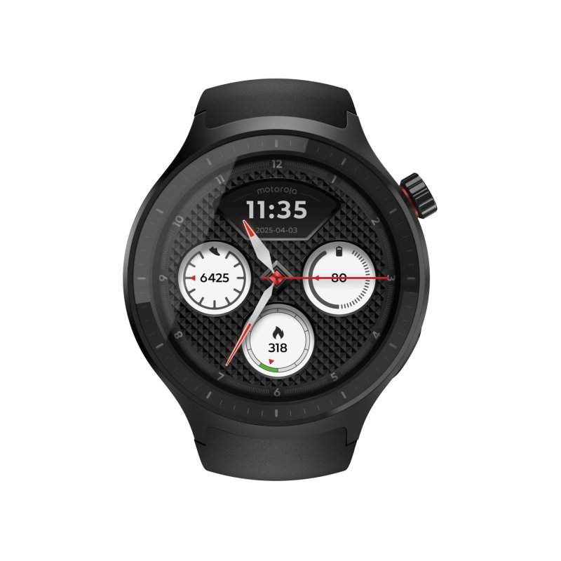 Motorola Moto Watch 3,63 cm (1.43") OLED 47 mm Numérique Écran tactile Noir GPS (satellite)