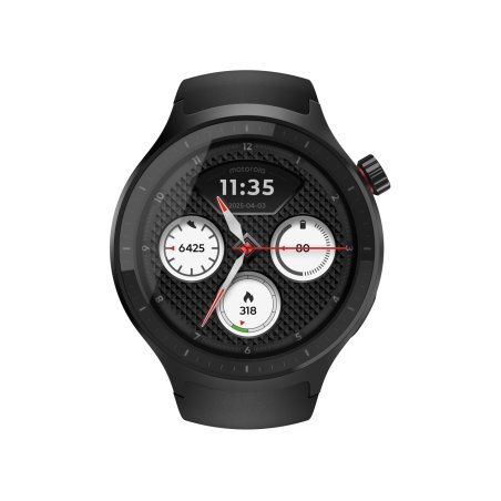 Motorola Moto Watch 3.63 cm (1.43 ) OLED 47 mm Digital Touchscreen Black GPS (satellite)
