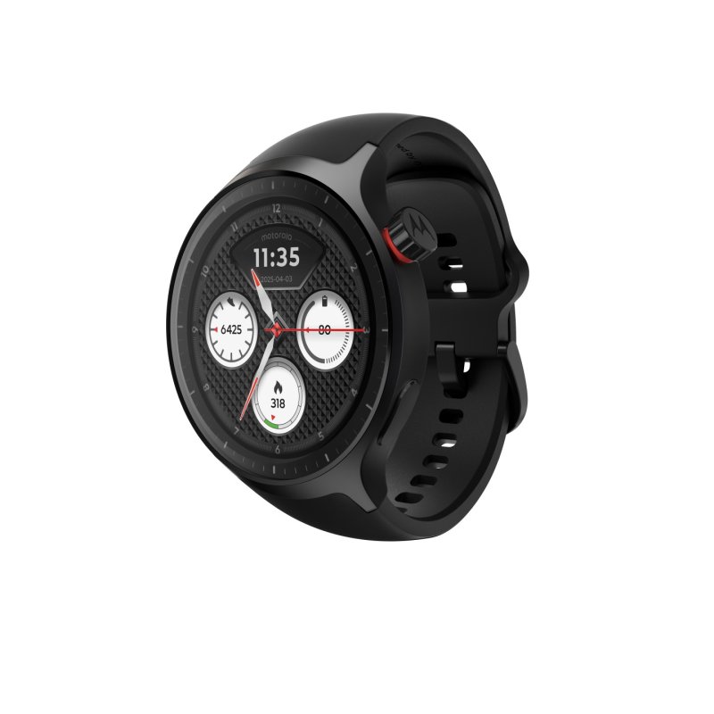 Motorola Moto Watch 3,63 cm (1.43") OLED 47 mm Numérique Écran tactile Noir GPS (satellite)
