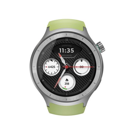Motorola Moto Watch 3,63 cm (1.43") OLED 47 mm Numérique Écran tactile Argent GPS (satellite)