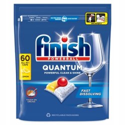 Finish Quantum All In 1 Lemon Dishwasher Capsules 60 Pieces