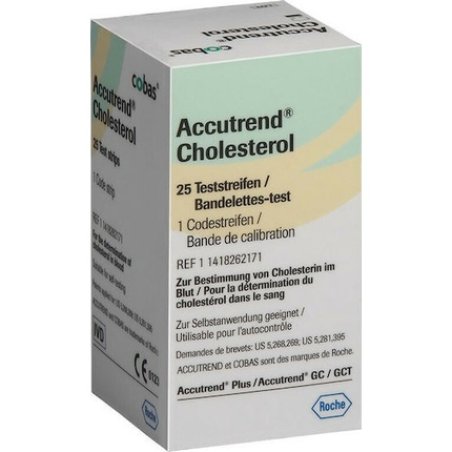 Roche Accutrend Cholesterol Test Strips 25 Count