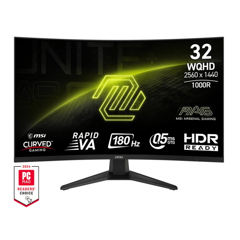 MSI MAG 325CQF computer monitor 80 cm (31.5") 2560 x 1440 pixels Wide Quad HD Black