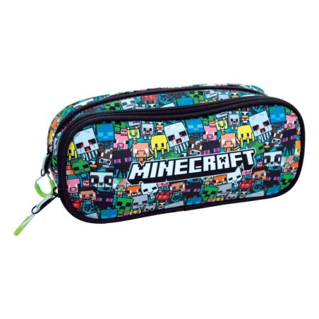 MINECRAFT - Trousse à Crayons Oval avec 2 Zippers