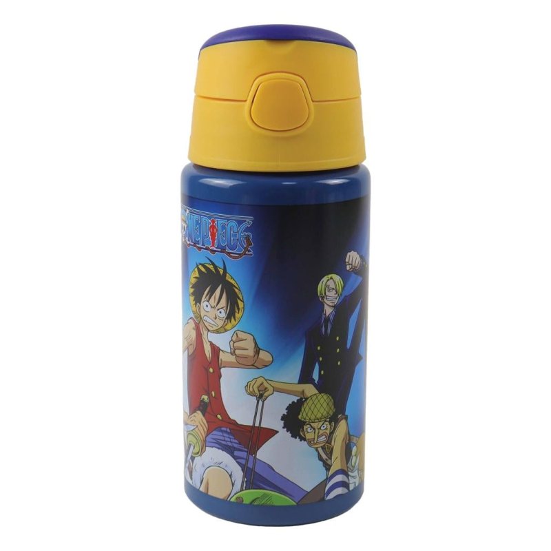 ONE PIECE - Gourde en aluminium 500ml avec paille