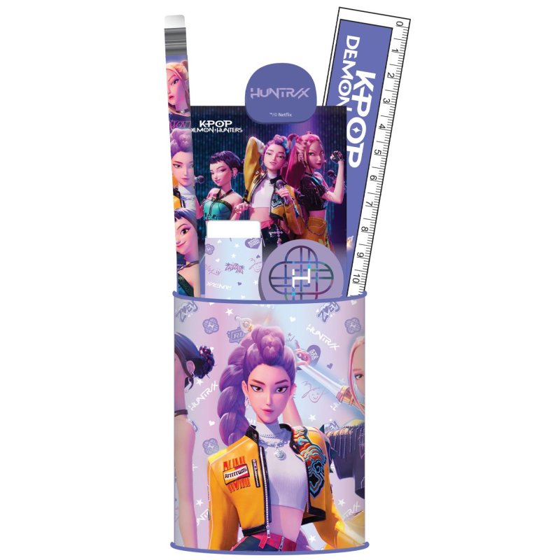 K-POP DEMON HUNTERS - Set de Papeteire Pot à Crayon - 7pc.