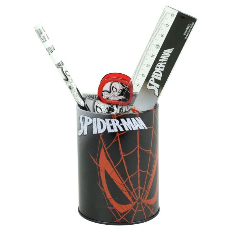 SPIDER-MAN - Set de Papeteire Pot à Crayon - 7pc.