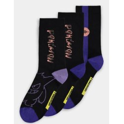 POKEMON - Ectoplasma - Pack de 3 paires de chaussettes (T43-46)