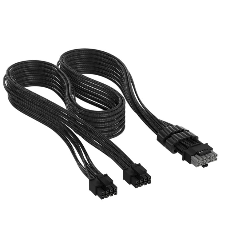 Corsair Premium Sleeved 2x 8-Pin zu 12V-2x6-Kabel, für Typ-5-Netzteil - schwarz