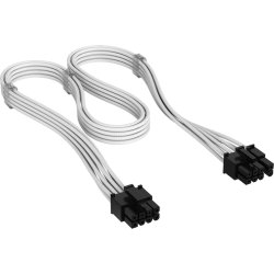 Corsair Kabel, Type 4, PCIe Power Connector, 8-pin (6 2), 650mm, einzeln ummantelt - weiß