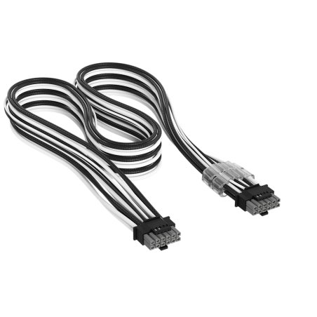 Corsair Premium Sleeved 12V-2x6 zu 12V-2x6-Kabel, Universal - schwarz/weiß