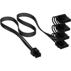 Corsair Kabel, Type 4, PATA Power Connectors, 450mm, 550mm, 650mm, 750mm, einzeln ummantelt - schwarz