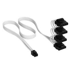 Corsair Premium Sleeved 4x 4-Pin-Molex-Kabel, für Typ-5-Netzteil - weiß
