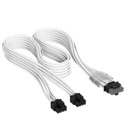 Corsair Premium Sleeved 2x 8-Pin zu 12V-2x6-Kabel, für Typ-5-Netzteil - weiß