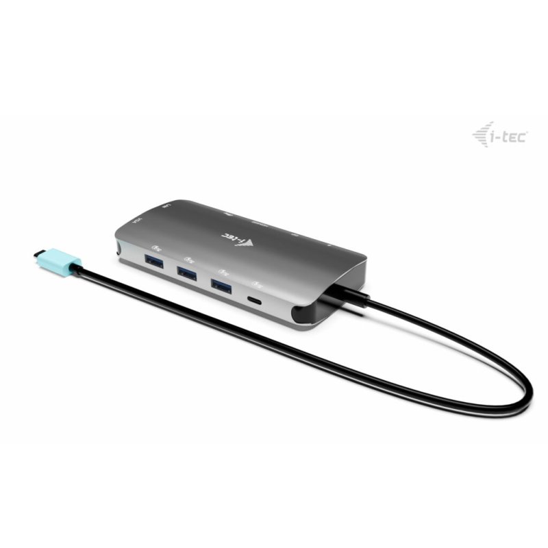 i-tec USB-C Metal Nano 3x Display (DP, HDMI and VGA) Docking Station Power Delivery 100 W