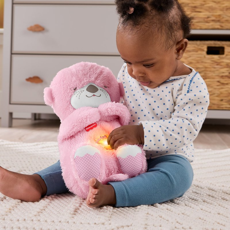 Fisher-Price Fisher-Price-Ma Loutre Câlins Bonne Nuit-peluche et veilleuse rose