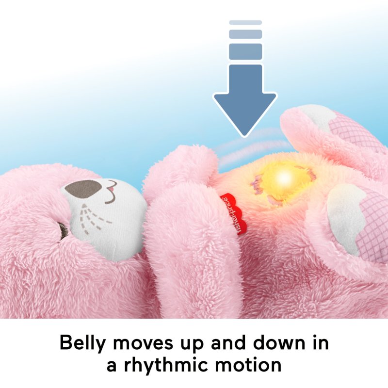 Fisher-Price Soothe 'n Snuggle Otter, Pink Plush Baby Toy, Sound Machine with Breathing Motion