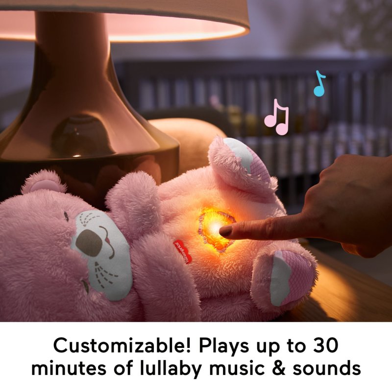 Fisher-Price Soothe 'n Snuggle Otter, Pink Plush Baby Toy, Sound Machine with Breathing Motion