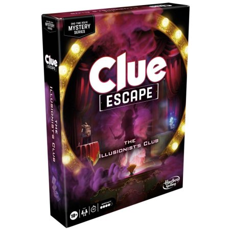 Hasbro Gaming Clue Escape: The Illusionist’s Club Board Game, 1-Time Solve Escape Room Games, Mystery Games, Ages 10 