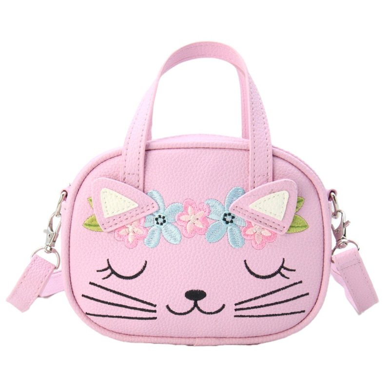 Tinka - Cat Pink W/Embroidery Pretty Purse