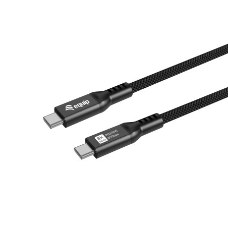 Equip Kabel USB-C4.0-C 80Gbps PD240W St/St 1.20m schwarz