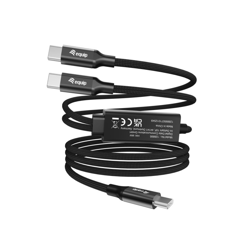 Equip 128895 câble USB USB 2.0 1,5 m USB C 2 x USB C Noir
