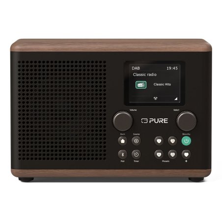 Pure Classic H4 Digitalradio Kaffee Schwarz/Walnuss EU/UK