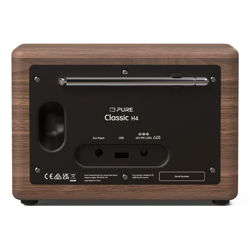 Pure Classic H4 Digitalradio Kaffee Schwarz/Walnuss EU/UK