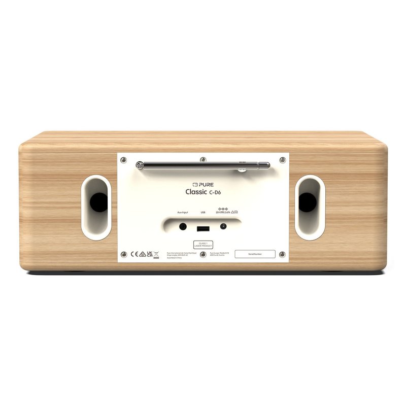 Pure Classic C-D6 Digitalradio White/Oak EU/UK