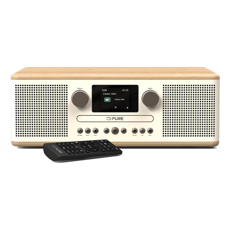 Pure Classic C-D6 Digitalradio White/Oak EU/UK