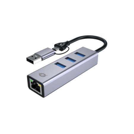 Conceptronic ABBY25G station d'accueil Avec fil USB 3.2 Gen 1 (3.1 Gen 1) Type-A Type-C Gris