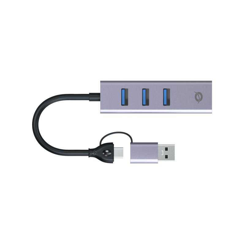 CONCEPTRONIC Adapter USB-C/-A3.0-GbE 3x-A3.0 5Gbs gr