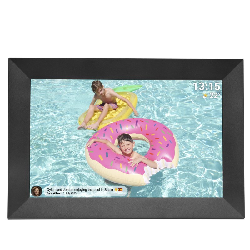 Denver PFF-1024BMK2 digital photo frame Black 25.6 cm (10.1") Touchscreen Wi-Fi