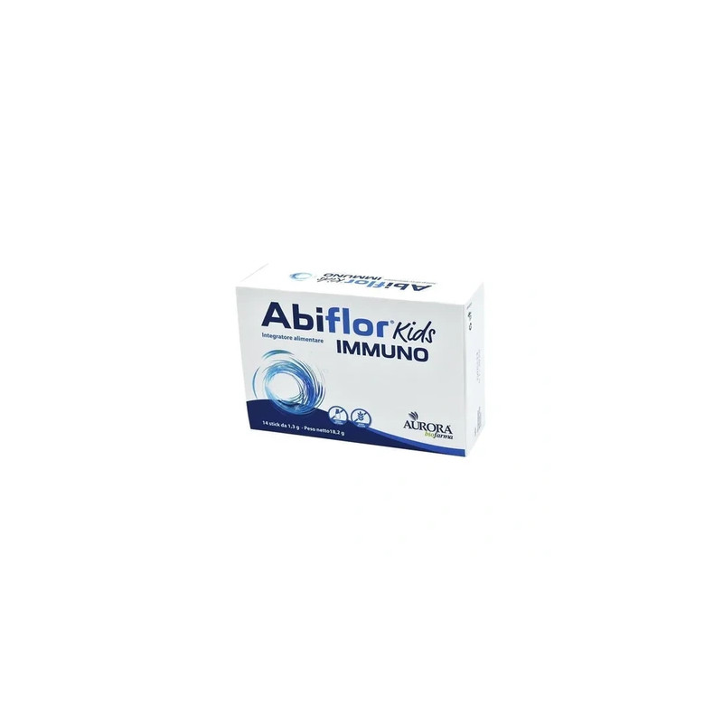 Aurora Biofarma Abiflor Kids Immuno Dietary Supplement Of Lactic Ferments 14 Sticks