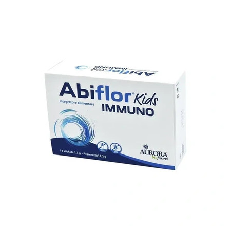 Aurora Biofarma Abiflor Kids Immuno Dietary Supplement Of Lactic Ferments 14 Sticks